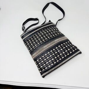 Toms Black Leather Crossbody Bag